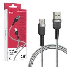Кабель BX-7 USB на Type-C 1m 2A ISA серо-черный